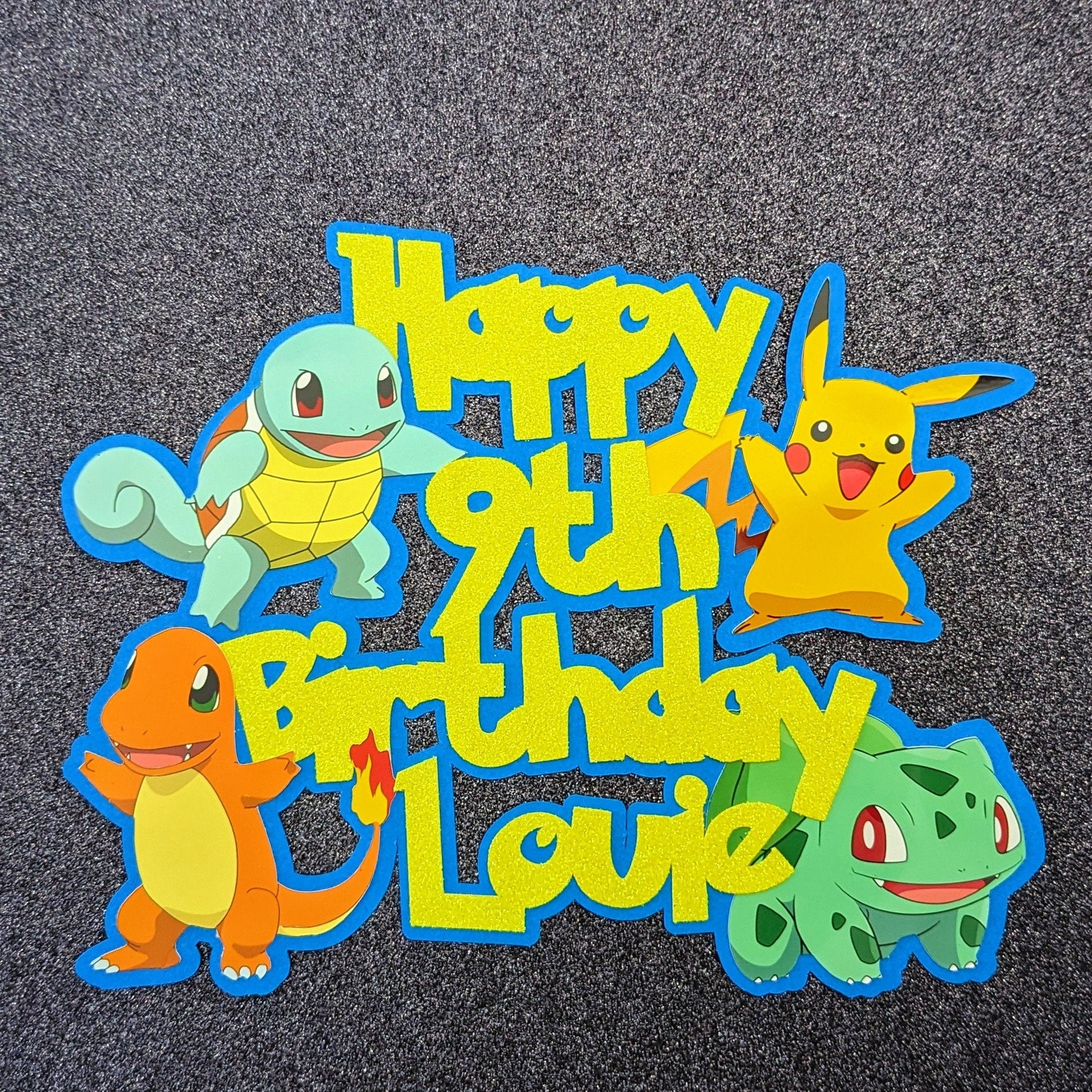 Pokemon Cake Topper Glitter Non Edible Free Delivery – CustomDesignsProject
