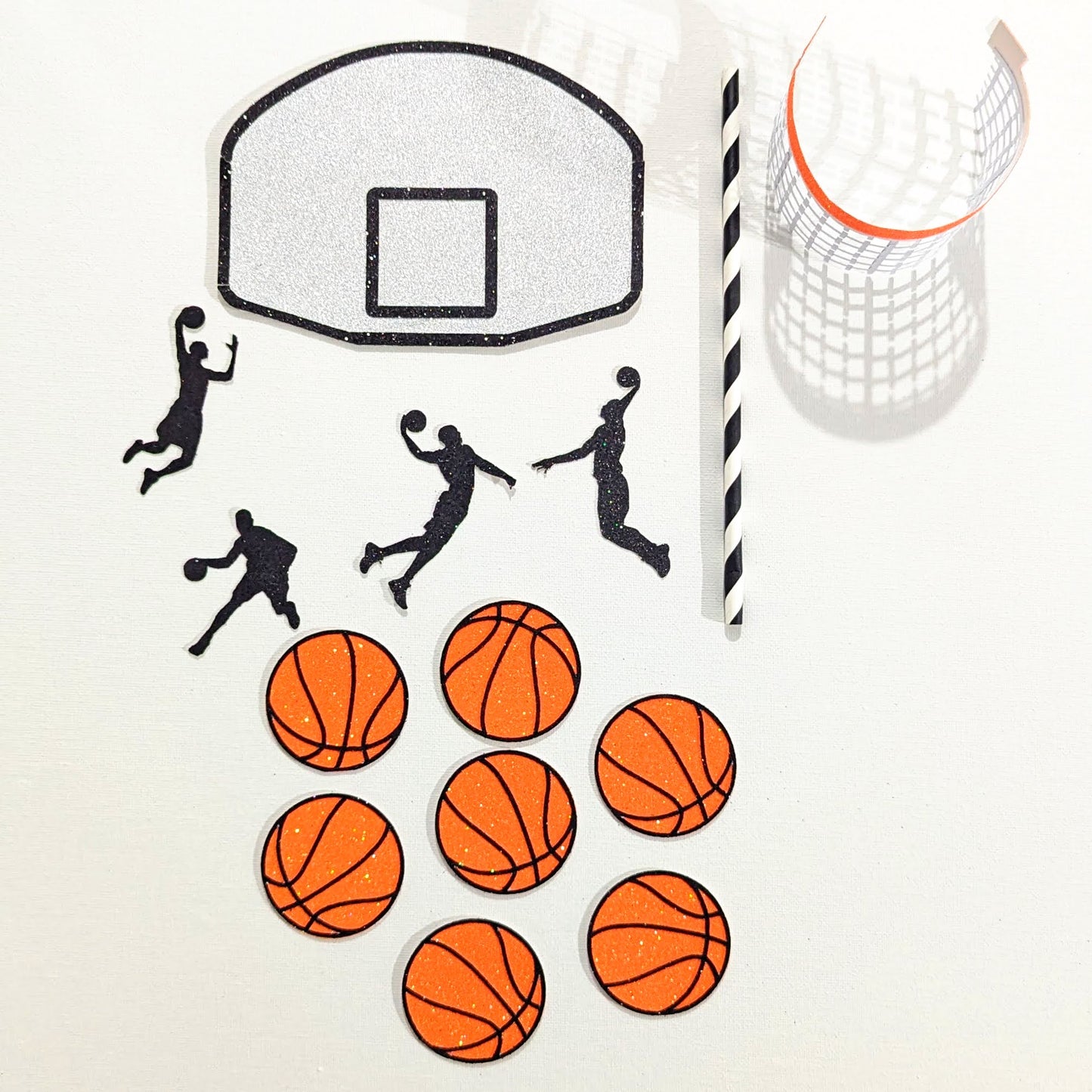 Basketball Themed 🏀 Cake Topper 3D Net & Ball Personalised Free Delivery