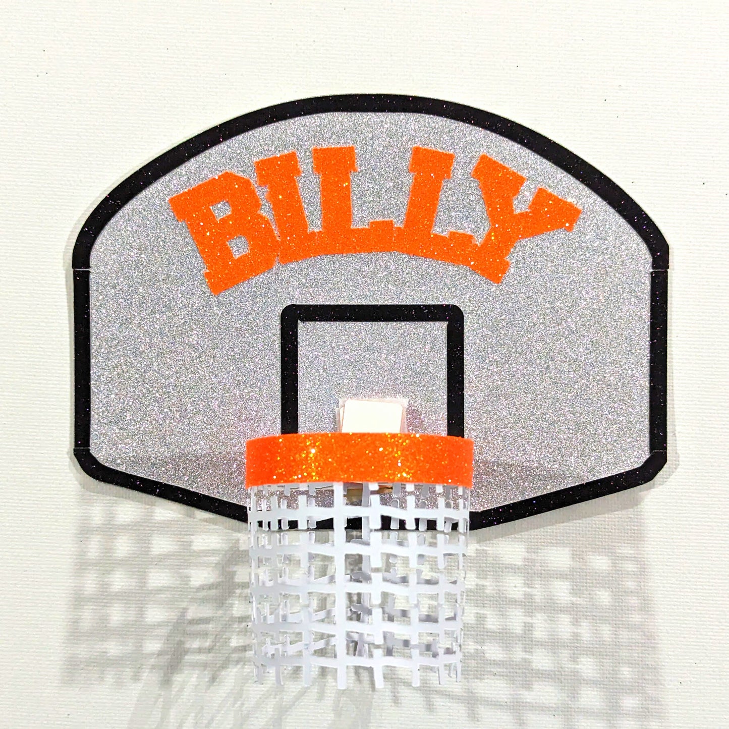 Basketball Themed 🏀 Cake Topper 3D Net & Ball Personalised Free Delivery