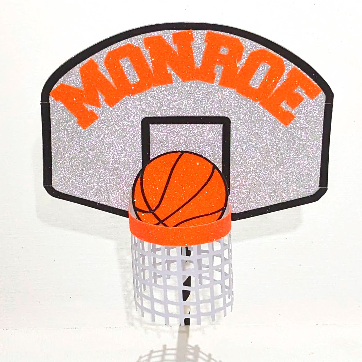 Basketball Themed 🏀 Cake Topper 3D Net & Ball Personalised Free Delivery