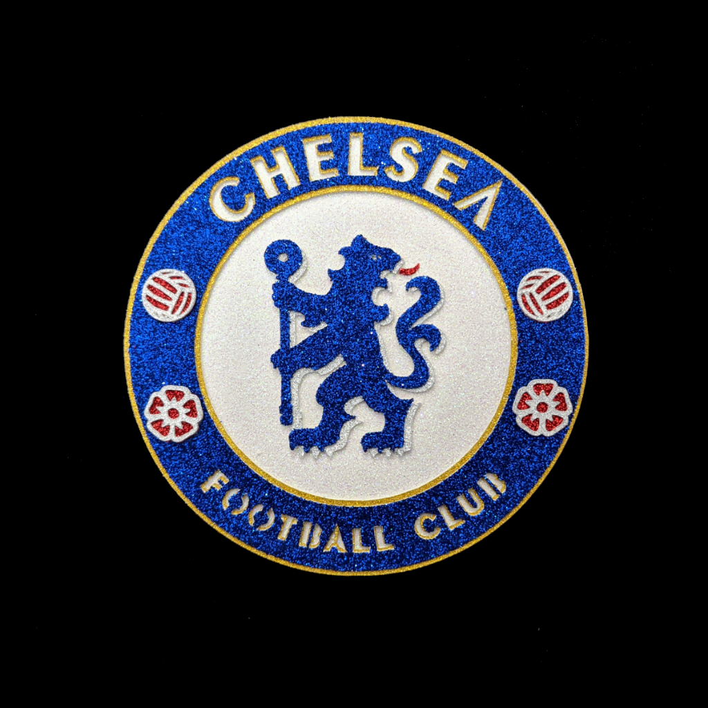 Chelsea Football Cake Topper Glitter Card Non Edible Free Delivery