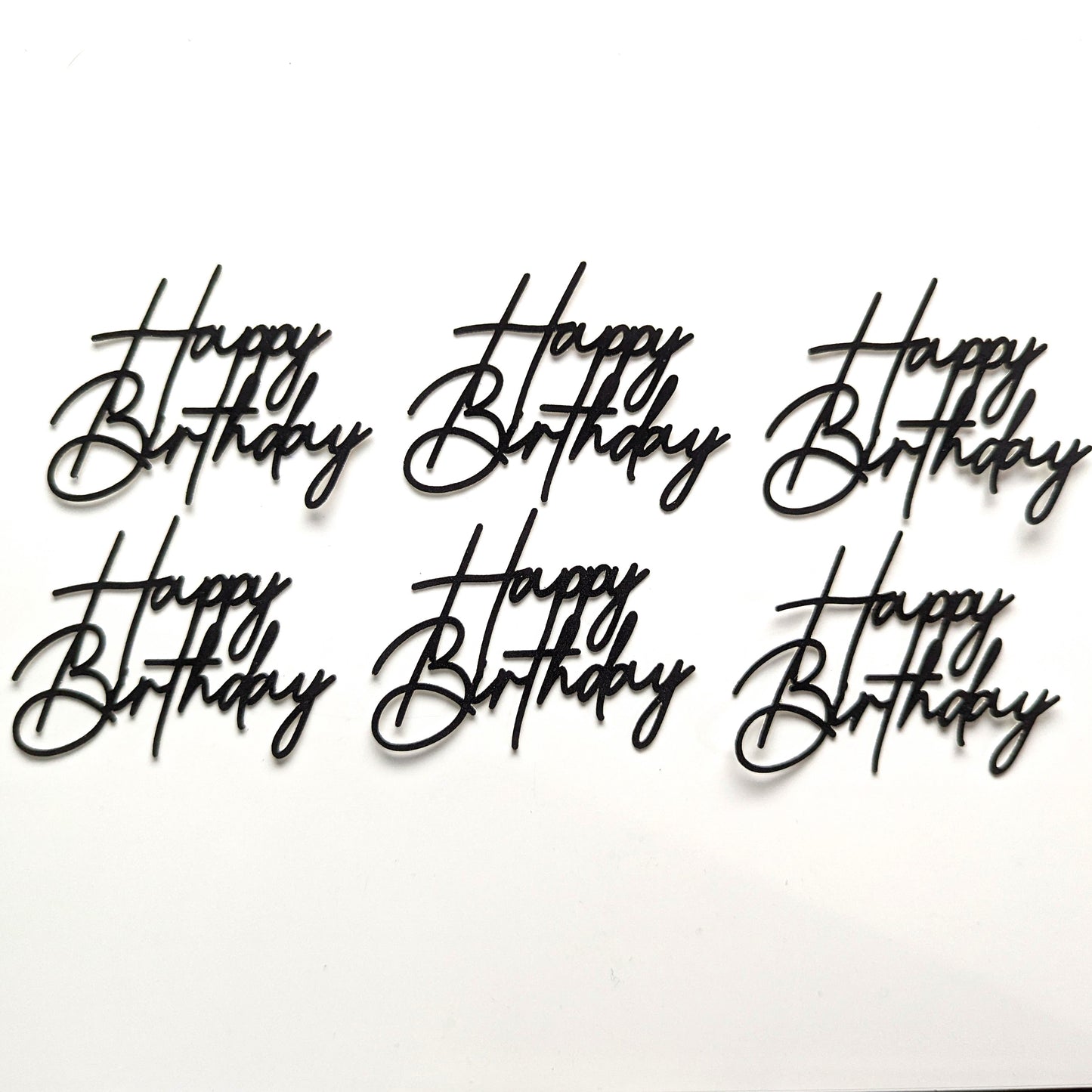 12 Pack Happy Birthday Cupcake Toppers Stylish Gold, Silver, Black Free Delivery