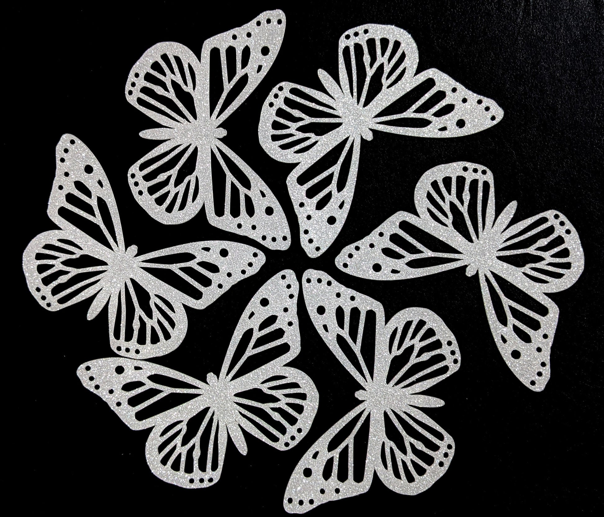 12 Pack Butterfly Cake / Butterfly Cupcake Toppers Gold & Silver Free Delivery