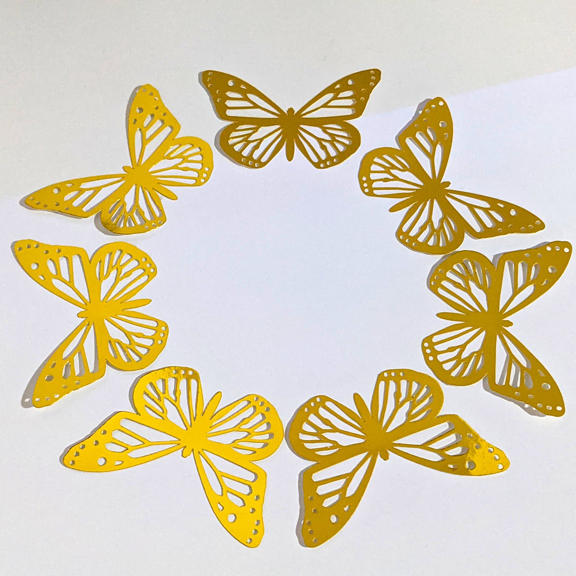 12 Pack Butterfly Cake / Butterfly Cupcake Toppers Gold & Silver Free Delivery