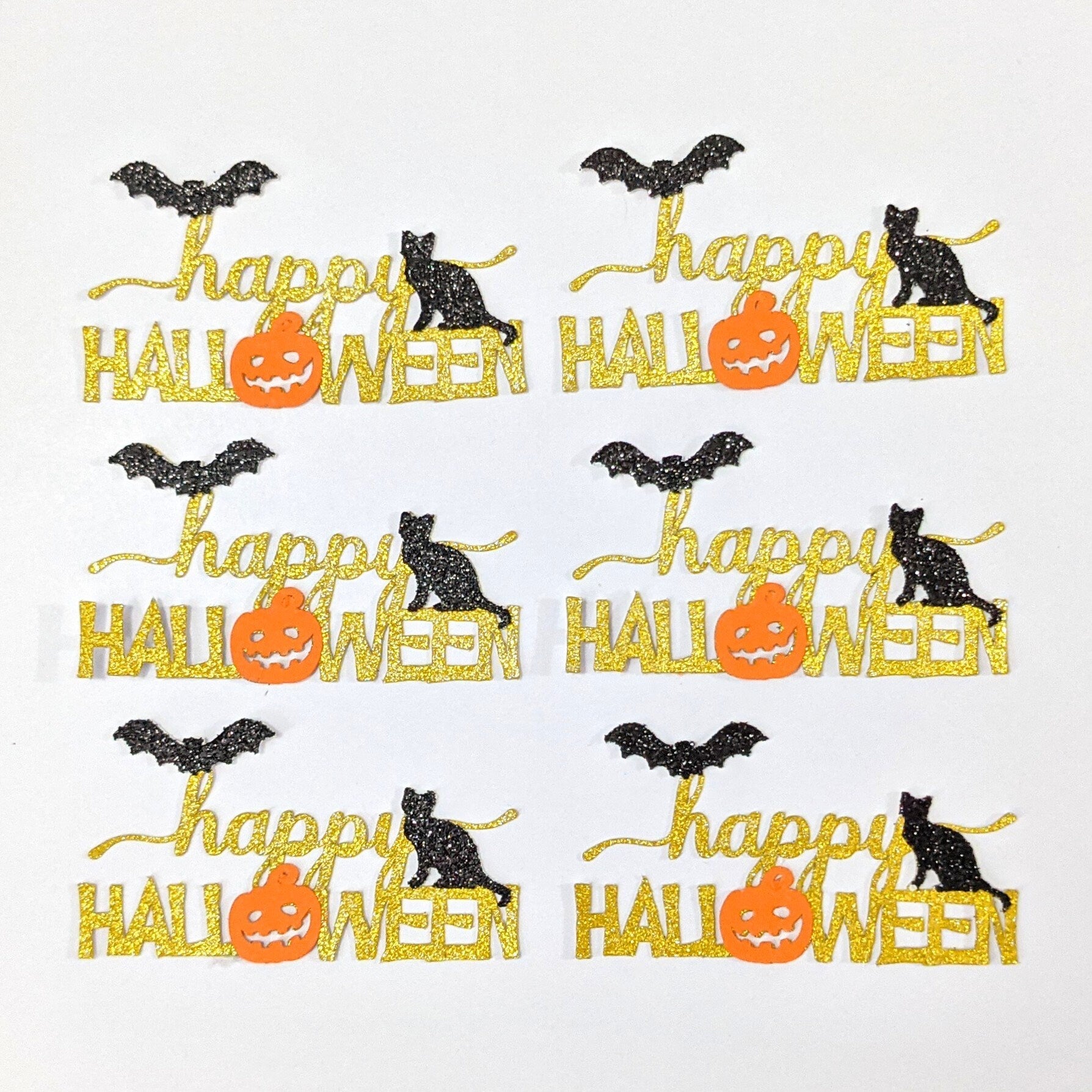 Halloween Themed Cupcake Toppers Gold Silver Free Delivery Non Edible