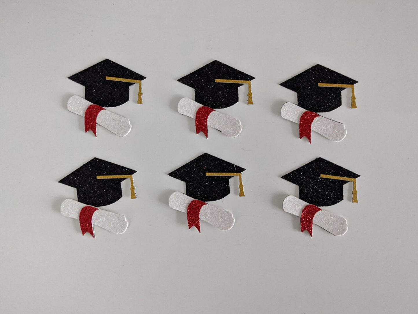 Graduation Congratulation Ceremony Hat and Scroll Cupcake Toppers Non Edible