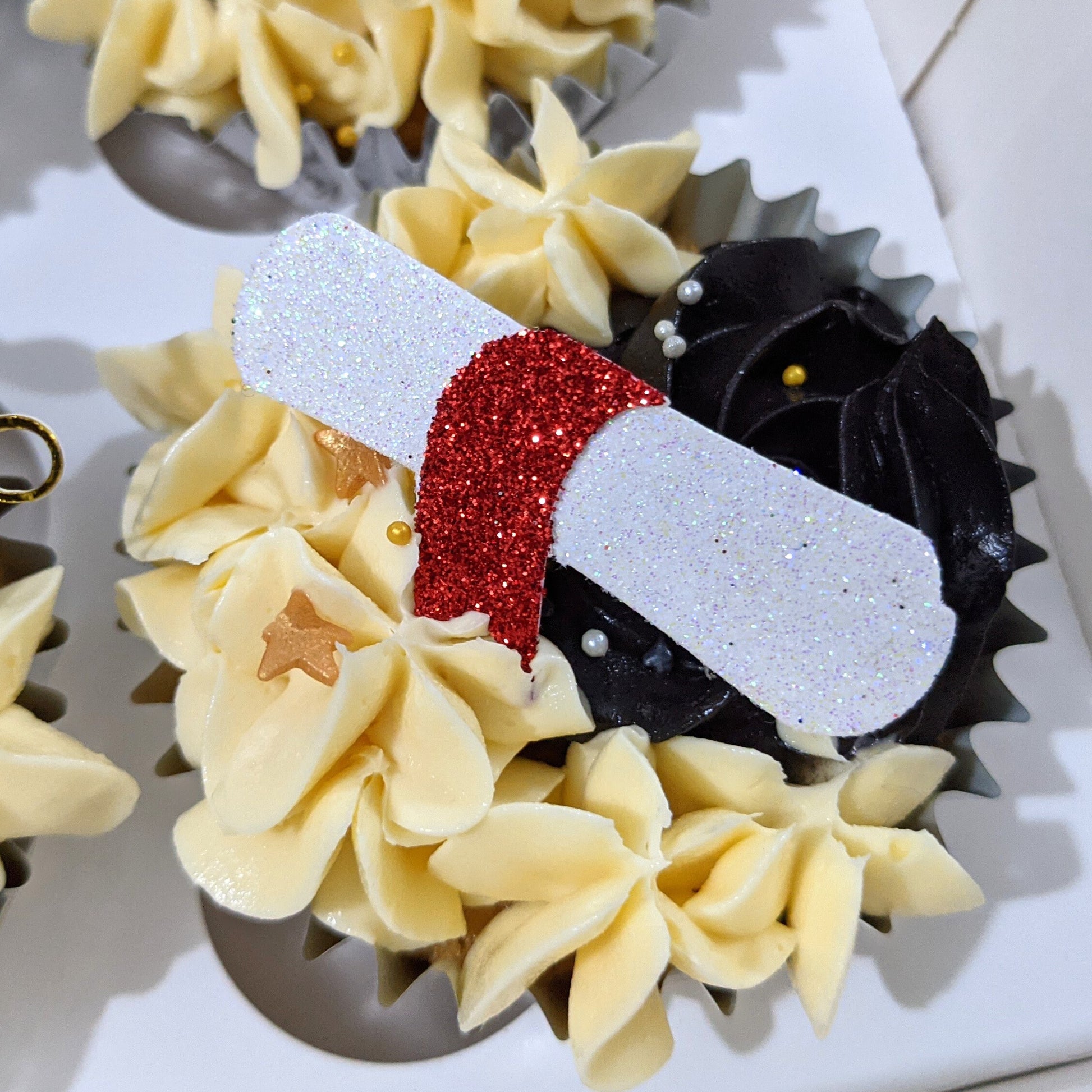 Graduation Congratulation Ceremony Hat and Scroll Cupcake Toppers Non Edible