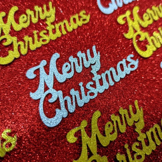 12 Merry Christmas Cupcake Toppers Gold, Silver Free Delivery