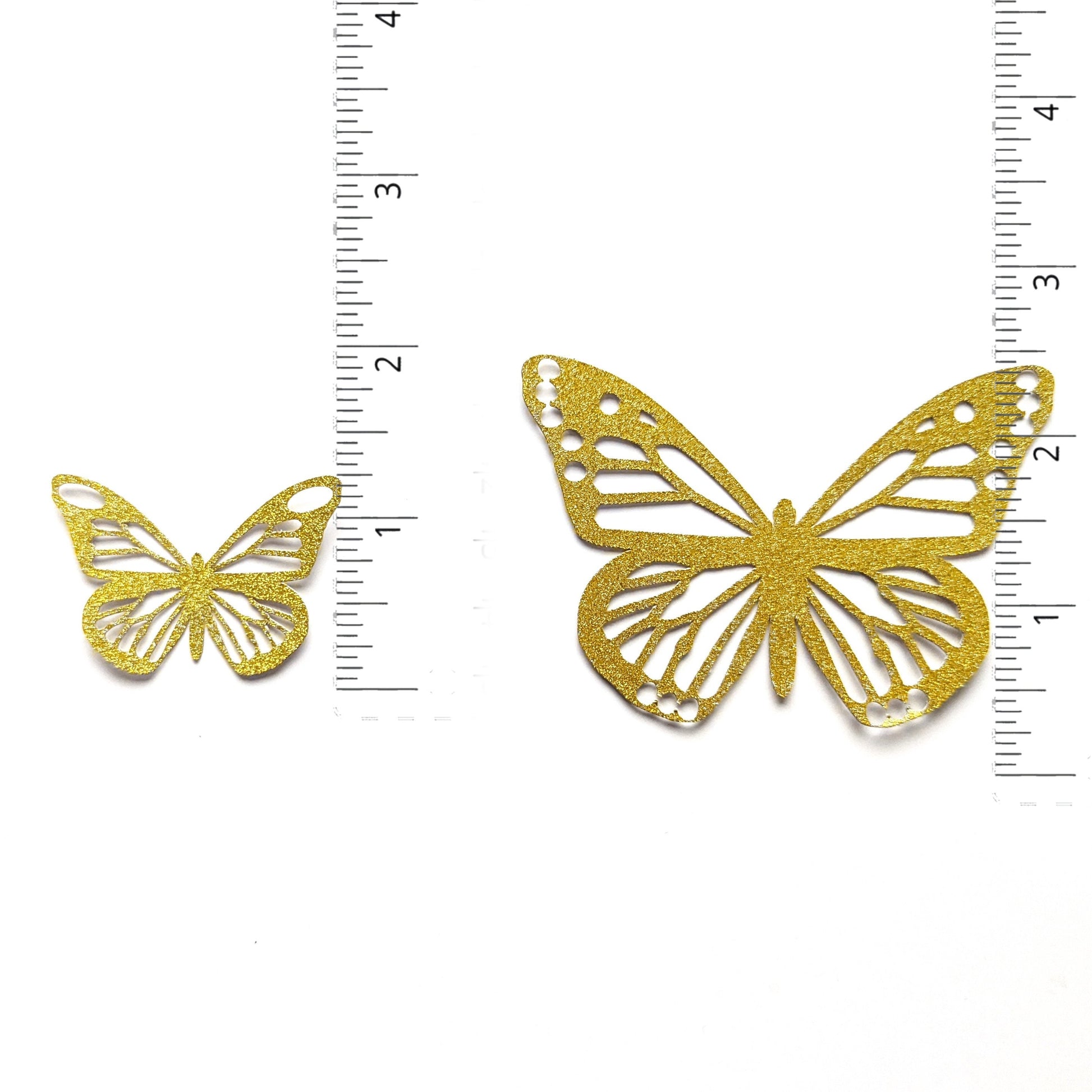 12 Pack Butterfly Cake / Butterfly Cupcake Toppers Gold & Silver Free Delivery