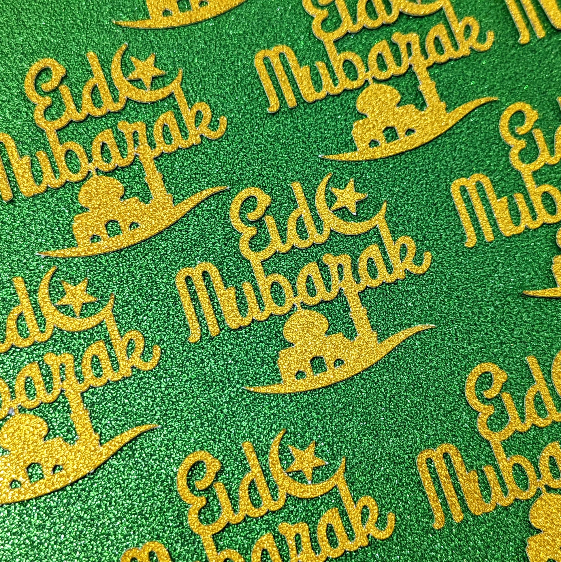 12 Eid Mubarak Cupcake Toppers Gold, Silver Free Delivery Non Edible