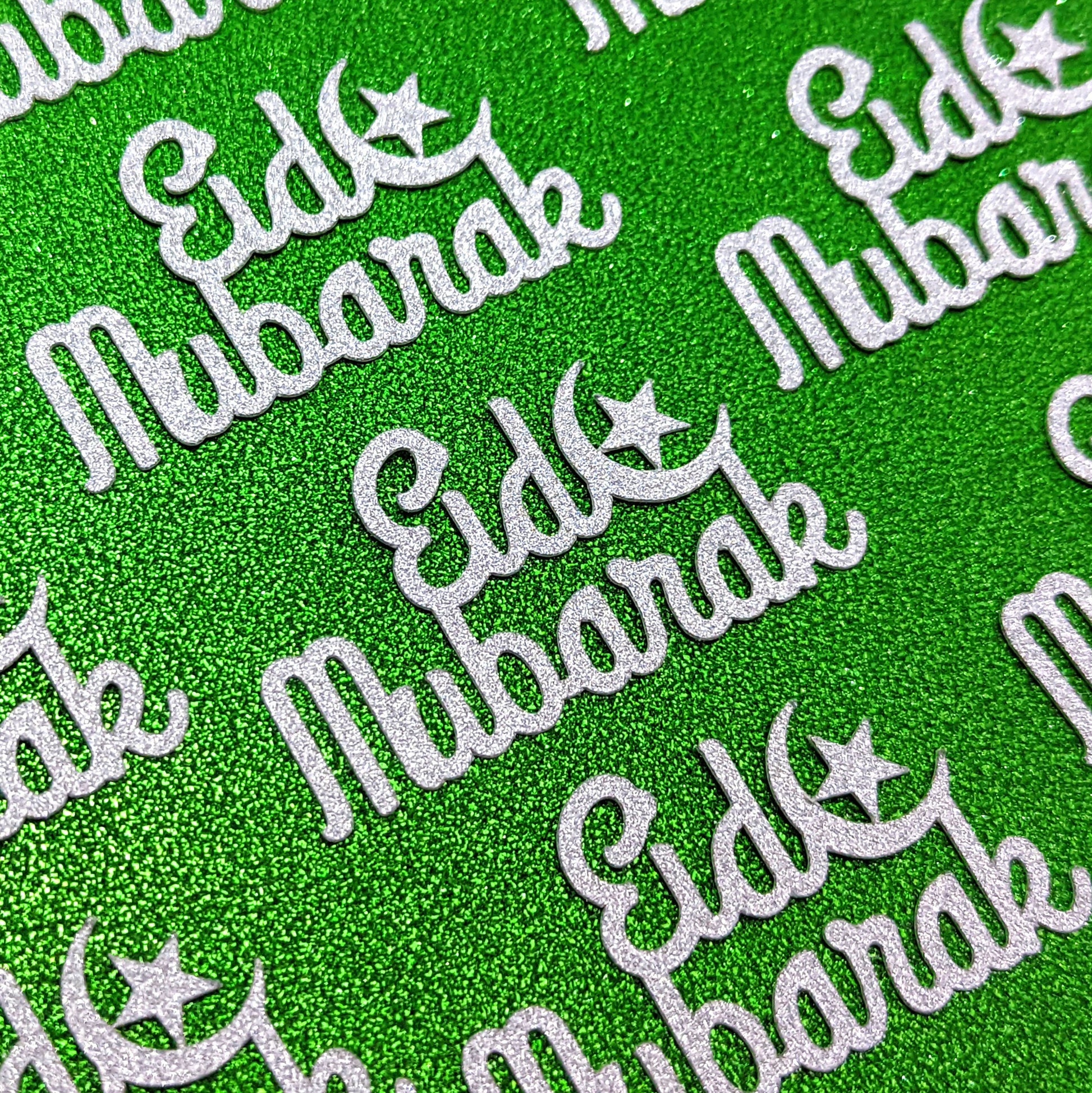 12 Eid Mubarak Cupcake Toppers Gold, Silver Free Delivery Non Edible