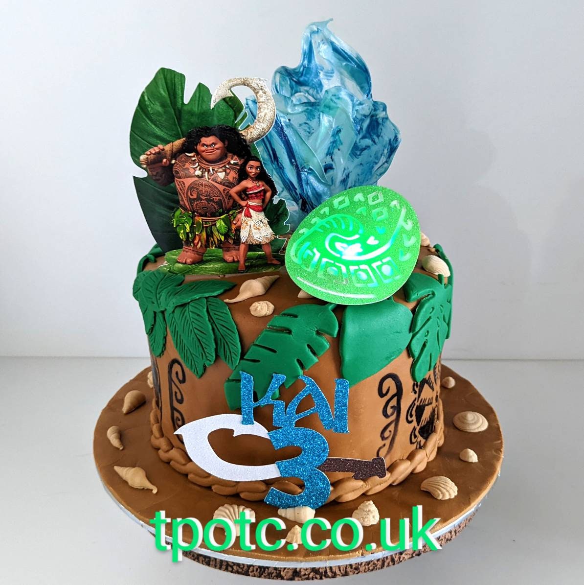 Moana Te Fitis Heart Cake Topper with Light Up LED Free Delivery