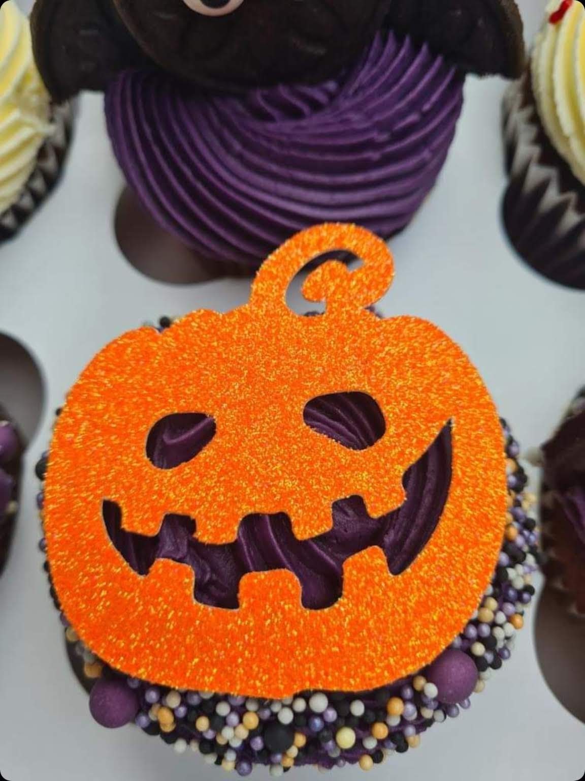 Halloween Themed Cupcake Toppers Gold Silver Free Delivery Non Edible