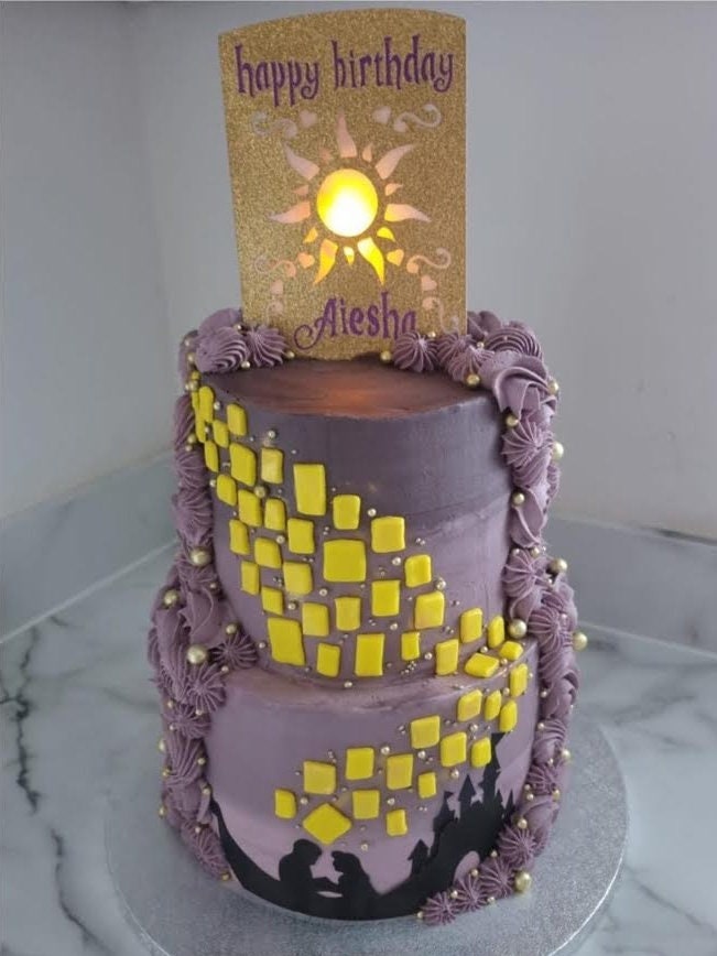 Tangled Lantern Cake Topper with Light Up LED Effect Free Delivery