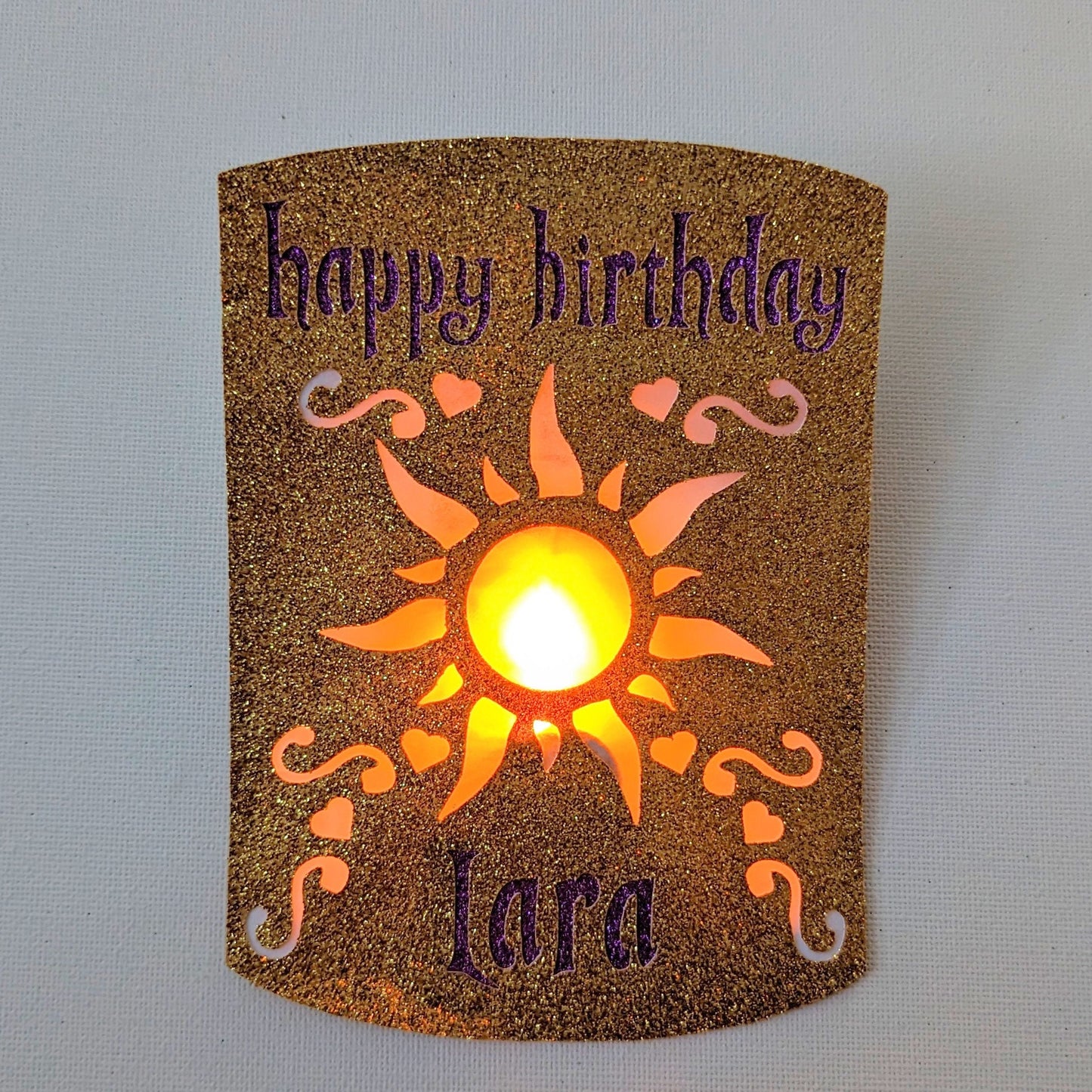 Tangled Lantern Cake Topper with Light Up LED Effect Free Delivery