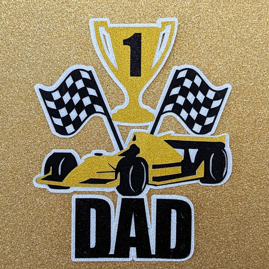 F1 Supercar Cake Topper No.1 Dad Fathers Day Formula 1 Free Delivery