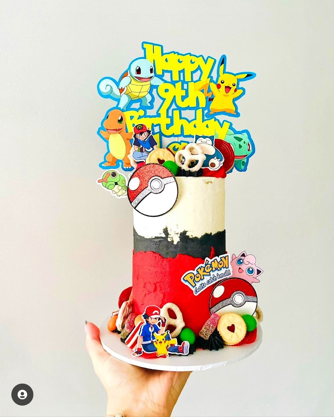 Pokemon Cake Topper Glitter Non Edible Free Delivery – CustomDesignsProject